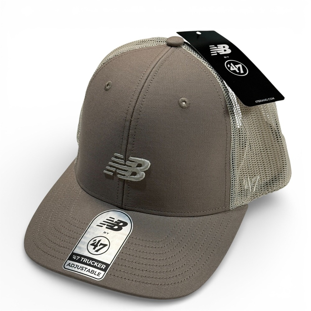New Balance x 47 Brand‎ NB Core Trucker Snapback Hat NWT Arid Stone Mesh Cap New